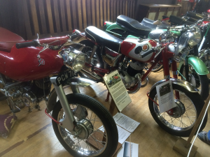 Motorcycles on display at Wistanstow
